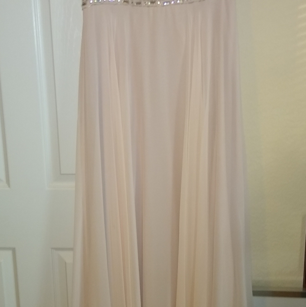 Simply elegant sequin top with flowing skirt
